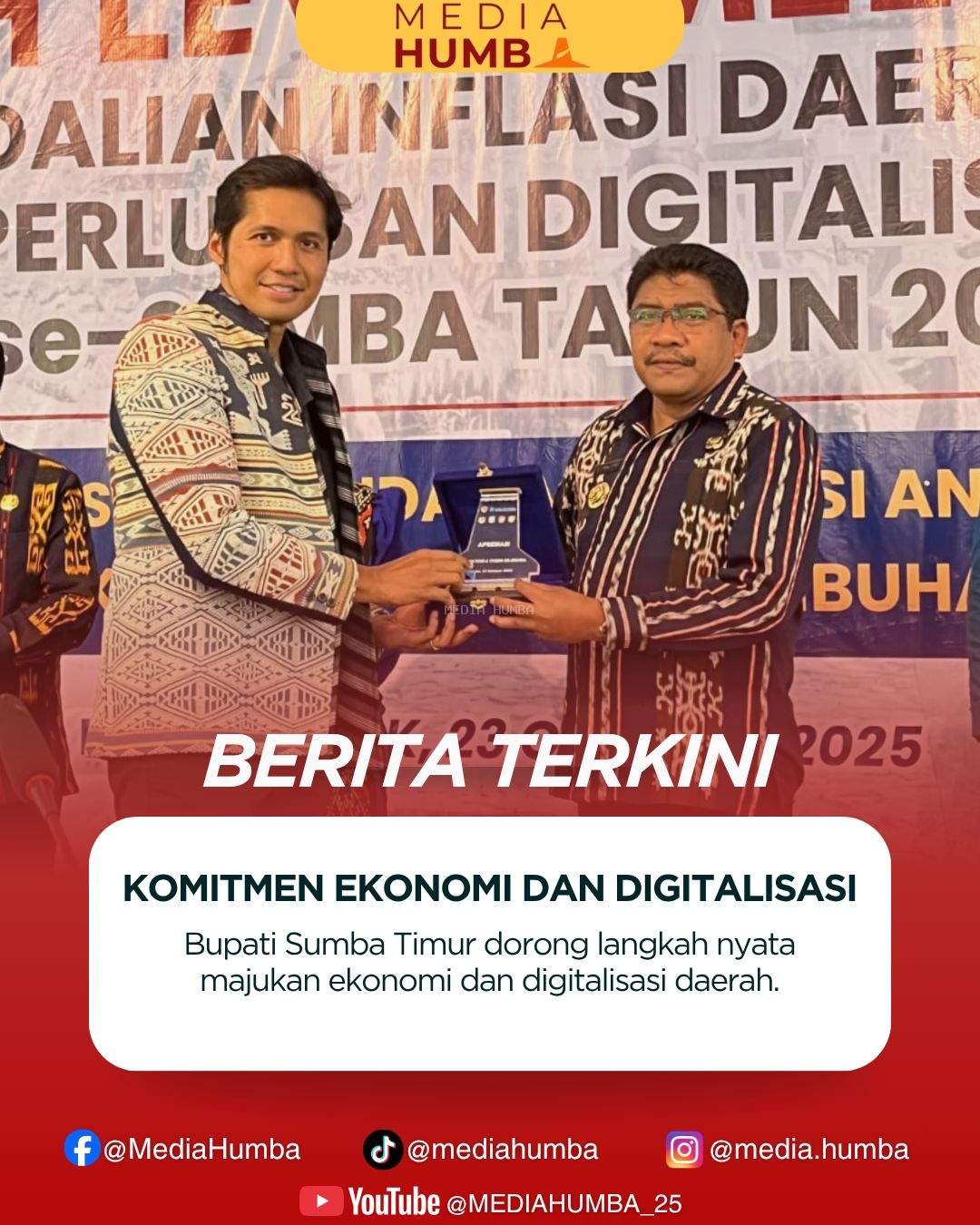 High Level Meeting se-Sumba: Bupati Umbu Lili Pekuwali Berkomitmen Tingkatkan Efektivitas TPID dan Perluasan Digitalisasi