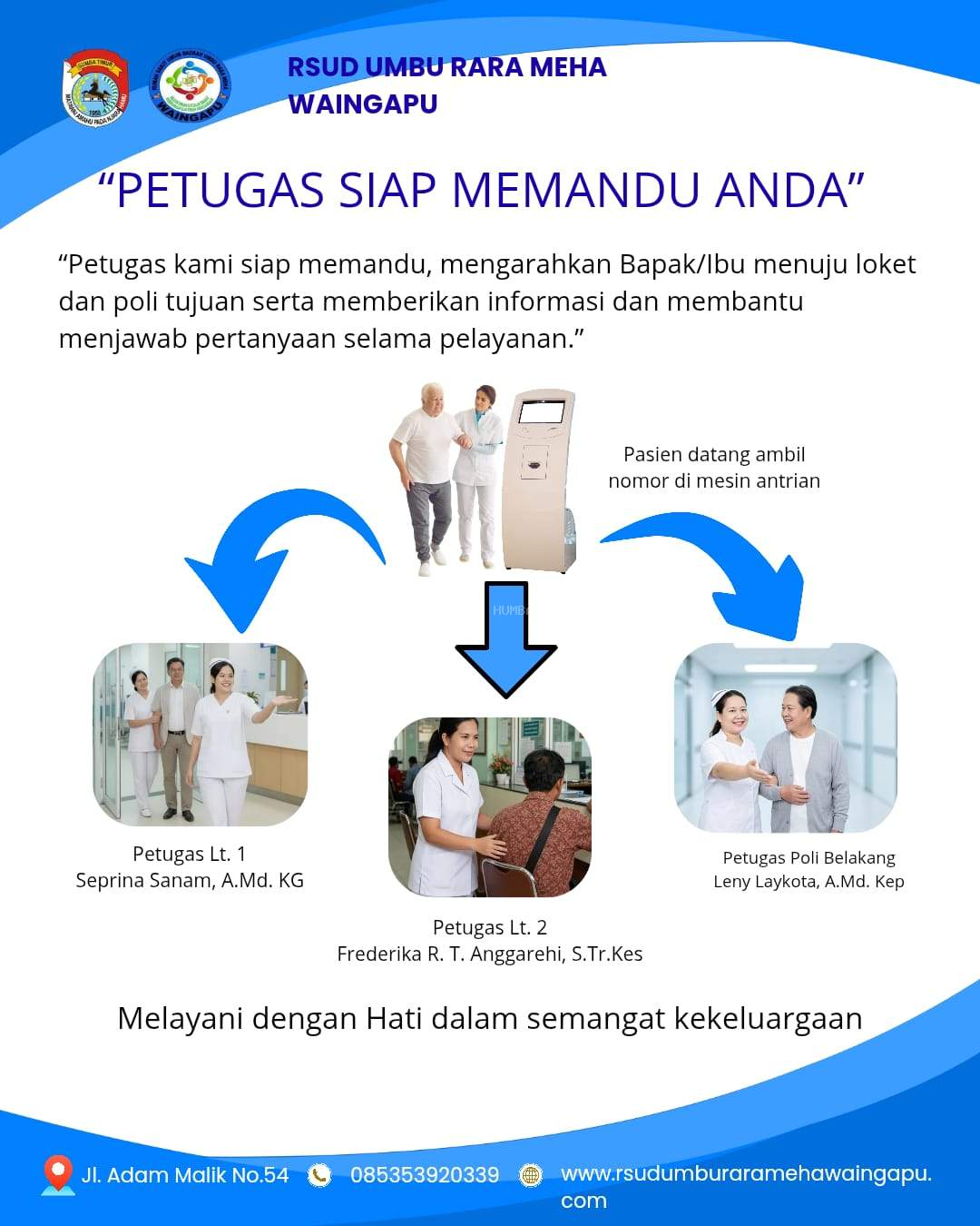 Tingkatkan Kualitas Pelayanan, Kini RSUD Umbu Rara Meha Menerapkan Alur Baru Bagi Pasien Rawat Jalan Yang Lebih Efisien